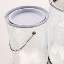 Beautiful tinplate plastic cylinder tube packaging for birthday, Custom Design Christmas gift cylinder tube packaging